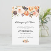 carte de mariage automnal floral reporté (Debout devant)