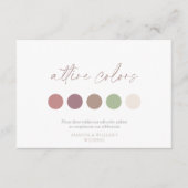 Carte de mariage aux couleurs de la tenue florale  (Devant)