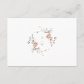 Carte de mariage aux couleurs de la tenue florale  (Dos)