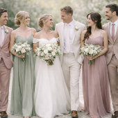 Carte de mariage aux couleurs de la tenue florale 