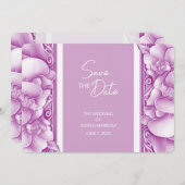 Carte de mariage aux orchidées ornée pour annoncer (Devant / Derrière)