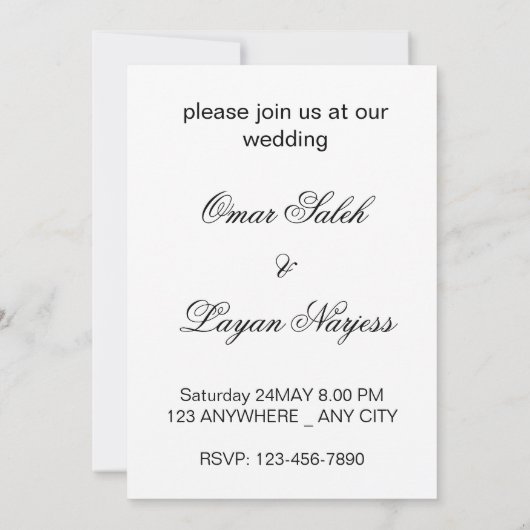 Carte de mariage avec cœur en 3D (Dos)
