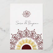 Carte de mariage avec design iranien original (Recto)