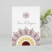 Carte de mariage avec design iranien original (Debout devant)