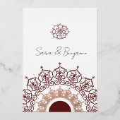 Carte de mariage avec design iranien original (Recto)