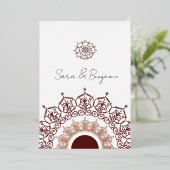 Carte de mariage avec design iranien original (Debout devant)