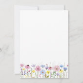 Carte de mariage avec fleurs sauvages de Boho Gard (Dos)