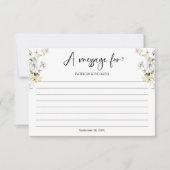 Carte de mariage avec message dans une bouteille d (Devant)