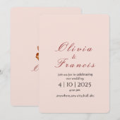 carte de mariage avec une ambiance minimale, esthé (Devant / Derrière)