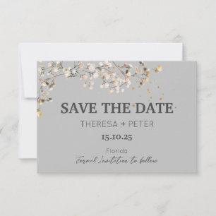 Carte de mariage "Baby's Breath" pour annoncer la