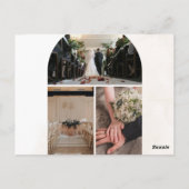 Carte de Mariage blanc Merci ivoire (Dos)