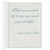 Carte de mariage bleu-clair (Intérieur (Droit))