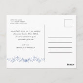 Carte de mariage bleue victorienne pour annoncer v (Dos)