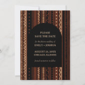 Carte de mariage "Bobo Flat Save The Date" Unique (Dos)