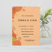 Carte de Mariage Botanique Dorée | Mariage d'Octob (Debout devant)