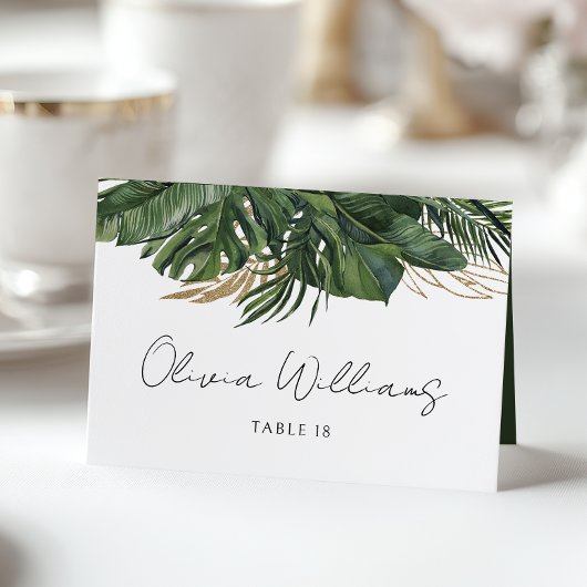 Carte de Mariage botanique Tropical Greenery
