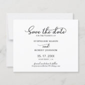 Carte de mariage Budget Chic 3 Photo Save The Date (Dos)