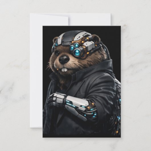 Carte de mariage Byte Beaver (Devant)