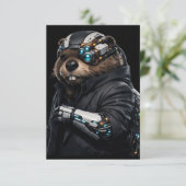 Carte de mariage Byte Beaver (Debout devant)