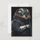Carte de mariage Byte Beaver (Dos)