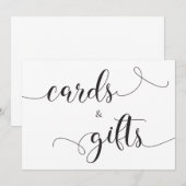 Carte de mariage Cartes & Cadeaux - Calligraphie (Devant / Derrière)