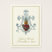 Carte de mariage catholique de Croix mariée (Devant)