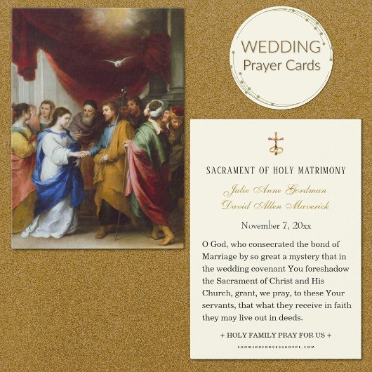 Carte de mariage catholique élégante simple