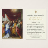 Carte de mariage catholique simple élégante (Devant & derrière)