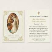 Carte de mariage catholique simple élégante (Devant & derrière)