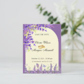 carte de mariage champs de lavande (Debout devant)
