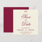 Carte de mariage chic avec écriture moderne en Bou (Devant / Derrière)