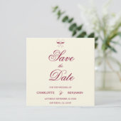 Carte de mariage chic avec écriture moderne en Bou (Debout devant)