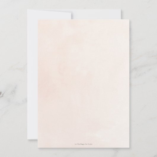 Carte de mariage chic Save the Date avec fleurs en (Dos)