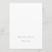 Carte de Mariage chinois moderne (Dos)