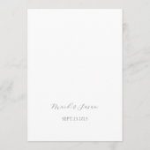 Carte de Mariage chinois moderne (Dos)