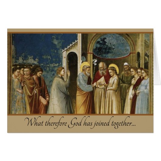 Carte de mariage chrétienne catholique (Devant horizontal)