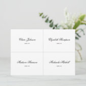 Carte de Mariage classique noir et blanc do-it-you (Debout devant)