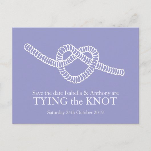 Carte de mariage 'Cœur nouant le nœud' pour annonc (Devant)