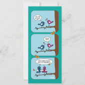 Carte de mariage 'Comic Strip Love Birds Save the (Devant)