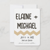 Carte de Mariage Couple Moderne Enregistrer la Dat (Dos)