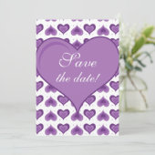 Carte de mariage Cute Hearts Wedding Save the Date (Debout devant)