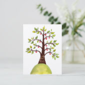 Carte de mariage d'arbre de monogramme de vert de (Debout devant)
