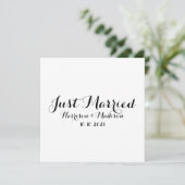 Carte de Mariage de calligraphie juste marié (Debout devant)