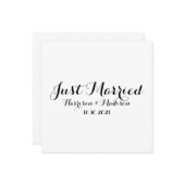 Carte de Mariage de calligraphie juste marié (Devant/Arrière en situation)