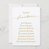 Carte de Mariage de calligraphie or (Dos)