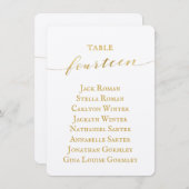 Carte de Mariage de calligraphie or (Devant / Derrière)