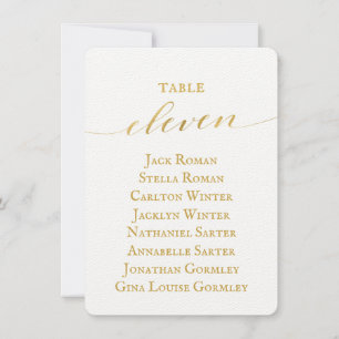 Carte de Mariage de calligraphie or