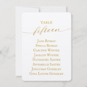Carte de Mariage de calligraphie or (Dos)