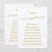 Carte de Mariage de calligraphie or (Devant / Derrière)