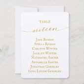 Carte de Mariage de calligraphie or (Dos)